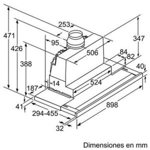 kich thuoc may hut mui bosch dfs097k50 - Máy hút mùi Bosch DFS097K50