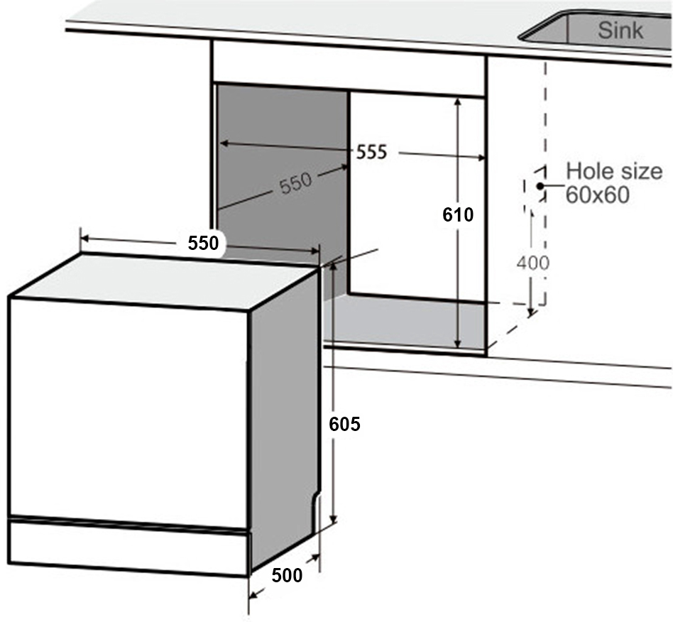 kich thuoc may rua bat latino esi08lt - Máy rửa bát Latino ESI08LT kich thuoc may rua bat latino esi08lt - Máy rửa bát Latino ESI08LT