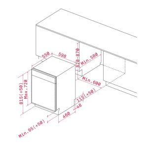 kich thuoc may rua bat teka dw8 55 fi - Máy rửa bát Teka DW8 55 FI