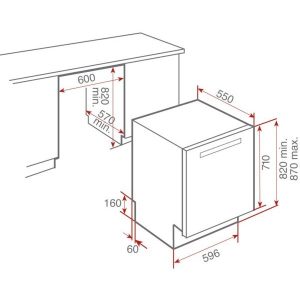 kich thuoc may rua bat teka dw8 59 fi - Máy rửa bát Teka DW8 59 FI