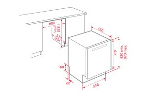 kich thuoc may rua bat teka dw8 80fi - Máy rửa bát Teka DW8 80 FI