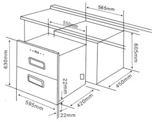 kich thuoc may say bat eurosun eu ds120 - Máy sấy bát Eurosun EU-DS120