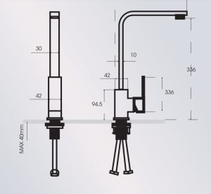 Vòi rửa Grob GF304-SHM