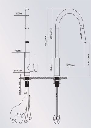 Vòi rửa Grob GF304-PCHM