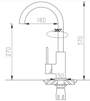 kich thuoc voi rua rosler rl 802 - Vòi rửa Roslerer RL-802