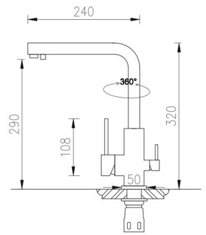 kich thuoc voi rua rosler rl 809 - Vòi rửa Roslerer RL-809