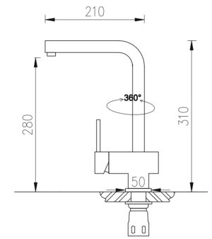 kich thuoc voi rua rosler rl 902 - Vòi rửa Roslerer RL-902