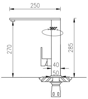 kich thuoc voi rua roslerer rl 908 - Vòi rửa Roslerer RL-908