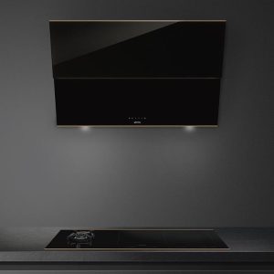 ksvv90nra 3 700x crop center - MÁY HÚT MÙI GẮN TƯỜNG SMEG, 90 CM, DOLCE STIL NOVO, MÀU HOÀN THIỆN: ĐEN VÀ ĐỒNG KSVV90NRA 536.84.459