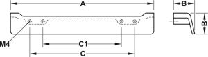Tay nắm tủ Hafele 106.62.244