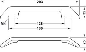 Tay nắm tủ Hafele 106.62.165