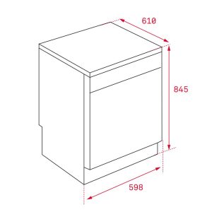 lap dat may rua bat teka lp8 850 - Máy rửa bát Teka LP9 850