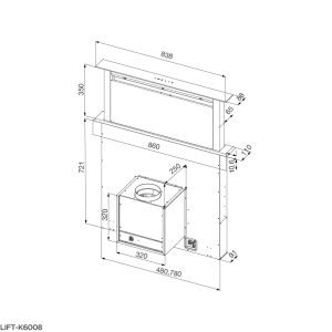 lift k6008 - Máy hút mùi âm bàn Malloca LIFT-K6008