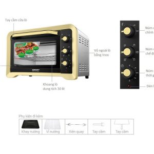 lo nuong sanaky vh 309n2d 30l 1570681741 2 - Lò nướng Sanaky VH-309N2D - 30L