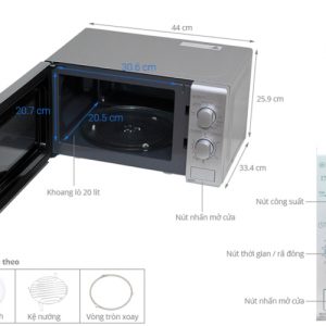 lo vi song sharp r g226vn s 1613308131 4 - Lò vi sóng Sharp R-G226VN-S