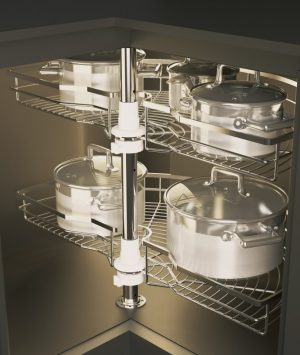mam xoay goc 180 do cucina mezzo - Mâm xoay góc 1/2 Cucina Mạ Chrome 548.37.200