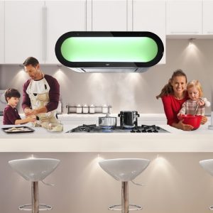 Máy hút mùi đảo kết hợp trang trí DUDOFF ALEXA 90SGB