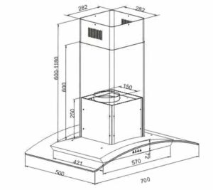 may hut mui arber ab 700e - Máy hút mùi Arber AB-700E