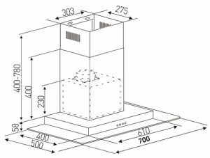 may hut mui arber ab 700u 1 - Máy hút mùi Arber AB-700U