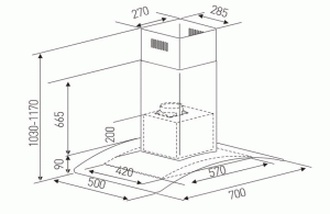 may hut mui arber ab 702sl - Máy hút mùi Arber AB-702SL