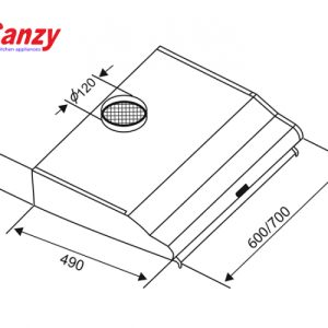 may hut mui bep 6 tac canzy cz 2060b 1617860482 1 - Máy hút mùi bếp 6 tấc CANZY CZ-2060B
