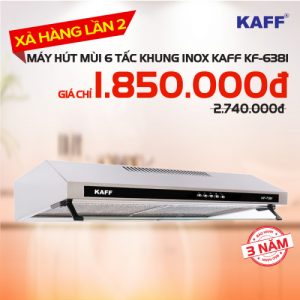 Máy hút mùi bếp 6 tấc khung INOX KAFF KF-638I