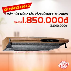 Máy hút mùi bếp 7 tấc KAFF KF-700W (Vân Gỗ)