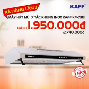Máy hút mùi bếp 7 tấc khung INOX KAFF KF-738I