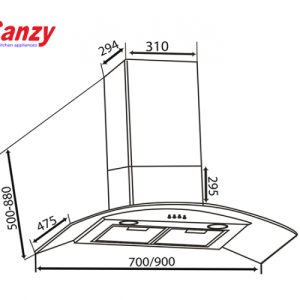 may hut mui bep kinh cong 7 tac canzy cz 70d2 1587291382 0 - Máy hút mùi bếp kính cong 7 tấc CANZY CZ-70D2