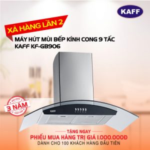Máy hút mùi bếp kính cong 9 tấc KAFF KF-GB906