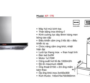 may hut mui bep toa kinh 7 tac kaff kf 771 1573261325 4 - Máy hút mùi bếp toa kính 7 tấc KAFF KF-771