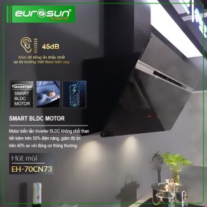 may hut mui eurosun eh 70cn73 4 - Máy hút mùi kính vát EUROSUN EH-70CN73