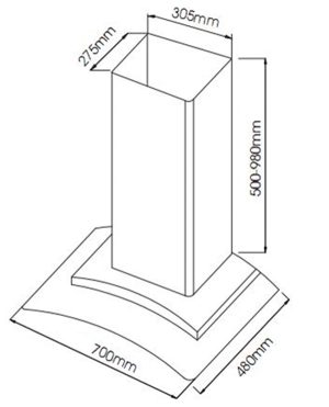 may hut mui fandi fd 70yk - Máy hút mùi Fandi FD-70YK