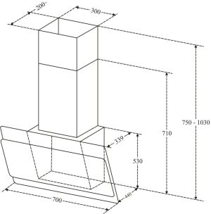may hut mui kaff kf 70lh 1 - Máy hút mùi Kaff KF-70LH