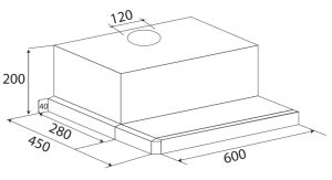 may hut mui kaff kf tl600 1 - Máy hút mùi Kaff KF-TL600