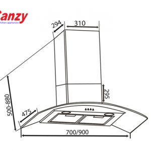 may hut mui kinh bep kinh cong 9 tac canzy cz 3388 90 1587291195 2 - Máy hút mùi kính bếp kính cong 9 tấc CANZY CZ-3388-90