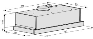 may hut mui lorca ta 3005c 70cm 1 - Máy hút mùi Lorca TA-3005C-70