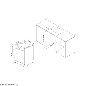 Máy rửa bát âm tủ Malloca WQP12-J7309E E5