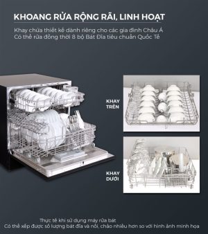 may rua bat bauer bw 2680f 5 - Máy rửa bát Bauer BW2680F