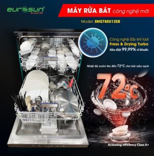may rua bat eurosun sms78eu12eb 6 - Máy rửa bát Eurosun SMS78EU12EB