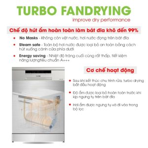 may rua bat fandi fd sms14eu68e 2 - Máy rửa bát Fandi FD-SMS14EU68E