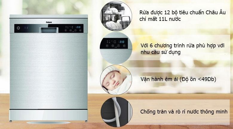 may rua bat glanz w60f12t 1 - Máy rửa bát Galanz W60F12T may rua bat glanz w60f12t 1 - Máy rửa bát Galanz W60F12T