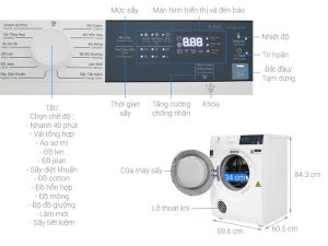 may say thong hoi electrolux 85 kg edv854j3wb 12 - Máy sấy thông hơi Electrolux 8.5kg UltimateCare 300 - Trắng