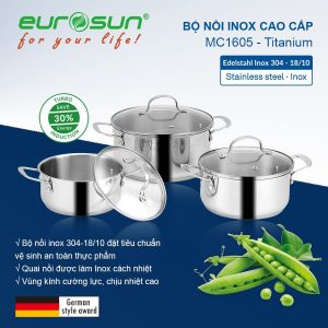 Bộ nồi inox Eurosun MC1605 Innovati