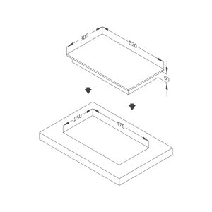 mdh 02i - Bếp kính âm Malloca 2 từ dạng Domino Malloca MDH-02I