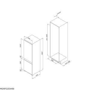 mdrf225wbi - Tủ lạnh âm tủ Malloca MDRF225WBI
