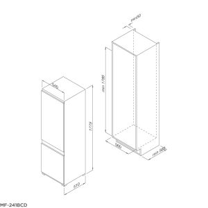 mf 241bcd - Tủ lạnh âm tủ Malloca MF-241BCD