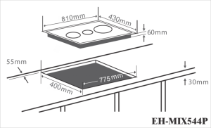 mix534 - Bếp điện từ kết hợp Chefs EH-MIX534 mix534 - Bếp điện từ kết hợp Chefs EH-MIX534
