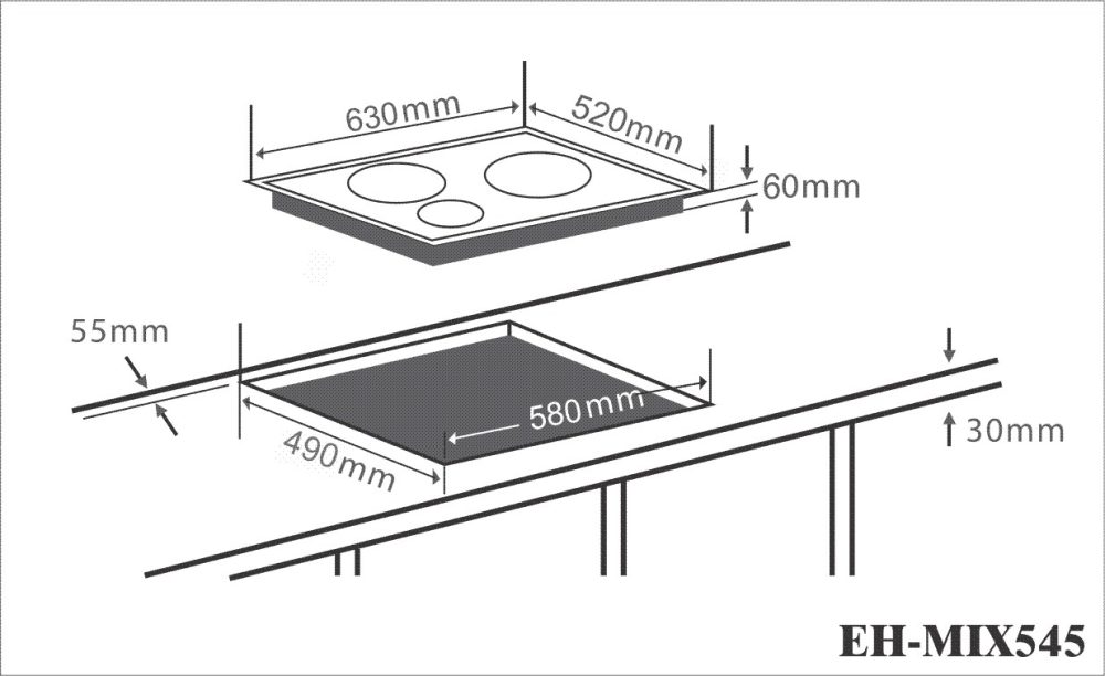 mix545 1 - Bếp điện từ kết hợp Chefs EH-MIX545 mix545 1 - Bếp điện từ kết hợp Chefs EH-MIX545
