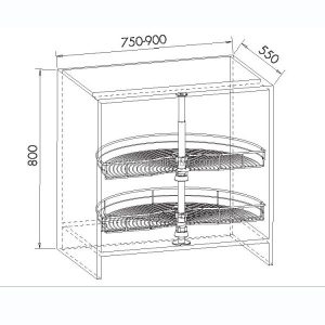 mp g55 4 1500x1500 1 - Bộ rổ góc xoay 180 độ Maadela MP-G55